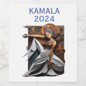 Kamala 2024 für Präsident Thunder_Cove Weinetikett (Einzelnes Label)