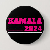Kamala 2024 in Rosa und Weiß Button (Vorderseite)