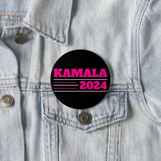 Kamala 2024 in Rosa und Weiß Button (Beispiel)