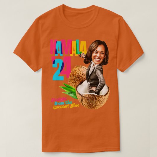 Kamala 2024 Kokospalmen T-Shirt (Design vorne)