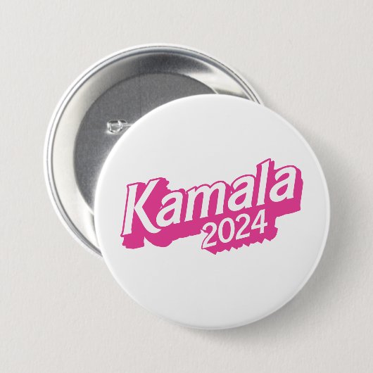 Kamala 2024 Pink farbenfroh Button (Vorne & Hinten)