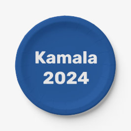 Kamala 2024 Präsidentschaftswahl Pappteller