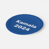 Kamala 2024 Präsidentschaftswahl Pappteller (Schrägansicht)
