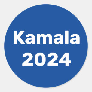 Kamala 2024 Präsidentschaftswahl Runder Aufkleber