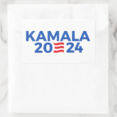 Kamala 2024 rechteckiger aufkleber (Tasche)