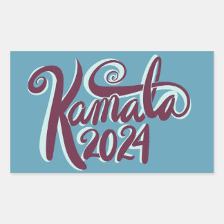 Kamala 2024 rechteckiger aufkleber