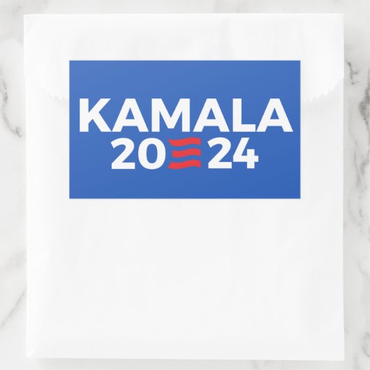 Kamala 2024 rechteckiger aufkleber (Tasche)