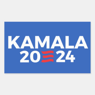 Kamala 2024 rechteckiger aufkleber