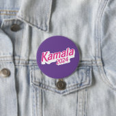Kamala 2024 Rosa und Lila farbenfroh Button (Beispiel)