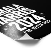 Kamala 2024 Support Ich bin mit ihrer Kamala Harri Fotodruck (Ecke)