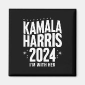Kamala 2024 Support Ich bin mit ihrer Kamala Harri Magnet (Vorne)