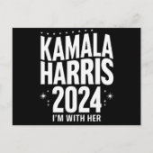 Kamala 2024 Support Ich bin mit ihrer Kamala Harri Postkarte (Vorderseite)