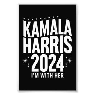 Kamala 2024 Unterstützung Ich bin mit ihr Kamala H Fotodruck