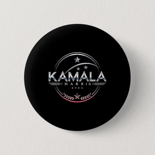 Kamala 2024 Wahlkampfwahl des Präsidenten Demokrat Button (Vorderseite)