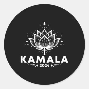 Kamala 2024 White Lotus Runder Aufkleber