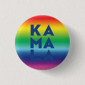 Kamala 3 Silben Regenbogen lgbtq Gay Pride Button (Vorderseite)
