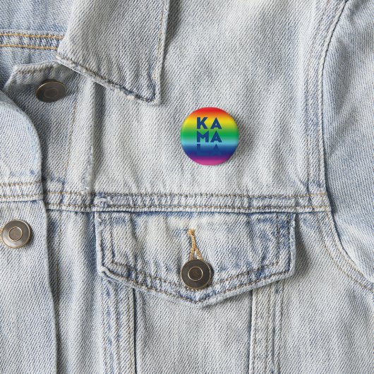 Kamala 3 Silben Regenbogen lgbtq Gay Pride Button (Beispiel)
