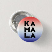 Kamala 3 Silben rot-weiße Farbfarben mit blauem Fa Button (Vorne & Hinten)