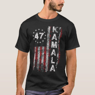 Kamala 47 Kamala47 Präsident USA Flagge 2024 T-Shirt