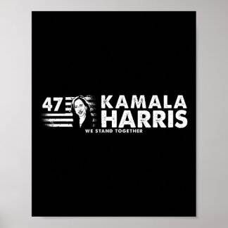 Kamala 47. Präsident - Abstimmung Harris (vorn &am Poster