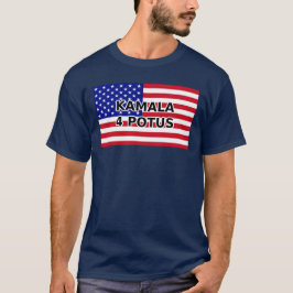 KAMALA 4 POTUS - Amerikanische Flagge T-Shirt