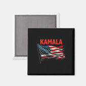 Kamala American Flag Magnet (Vorderseite/Rückseite)