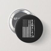Kamala American Flag President Election USA Button (Vorne & Hinten)