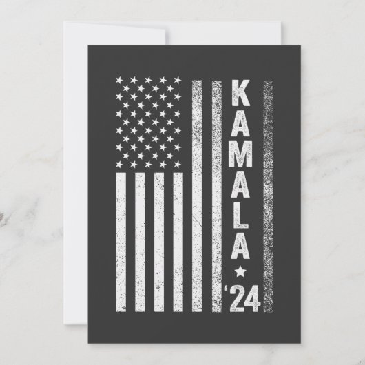 Kamala American Flag President Election USA Einladung (Vorderseite)