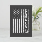 Kamala American Flag President Election USA Einladung (Stehend Vorderseite)