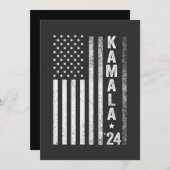 Kamala American Flag President Election USA Einladung (Vorne/Hinten)