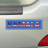 Kamala auf blau mit Flag-Autoaufkleber Autoaufkleber (Auf Auto)