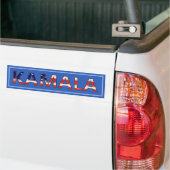 Kamala auf blau mit Flag-Autoaufkleber Autoaufkleber (Auf Lkw)