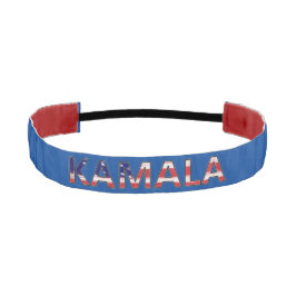 Kamala auf blau mit Flagge