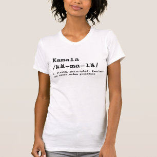 Kamala Aussprache Definition schwarze Schreibmasch T-Shirt