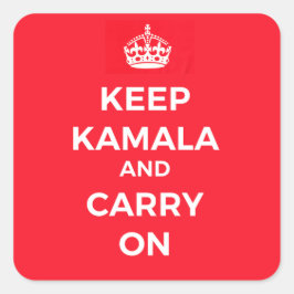 Kamala behalten und auf dem Aufkleber tragen