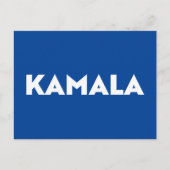 Kamala Blau-Weiß moderne, fett formatierte Typogra Postkarte (Vorderseite)