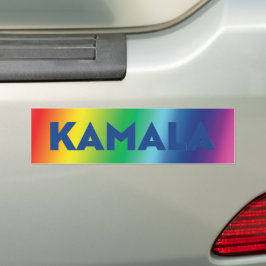 Kamala blaue Typografie-Gefälle Regenbogenschrot Autoaufkleber