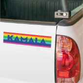 Kamala Blauer Typografie Regenbogengradientenstolz Autoaufkleber (Auf Lkw)