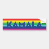 Kamala Blauer Typografie Regenbogengradientenstolz Autoaufkleber (Vorne)