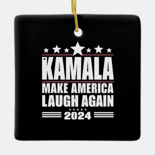 Kamala Bringen Sie Amerika wieder zum Lachen Ameri Keramikornament (Vorderseite)