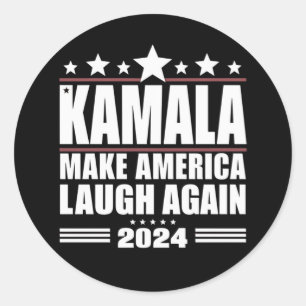 Kamala Bringen Sie Amerika wieder zum Lachen Ameri Runder Aufkleber