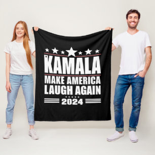Kamala Bringen Sie Amerika zum Lachen Amerikanisch Fleecedecke