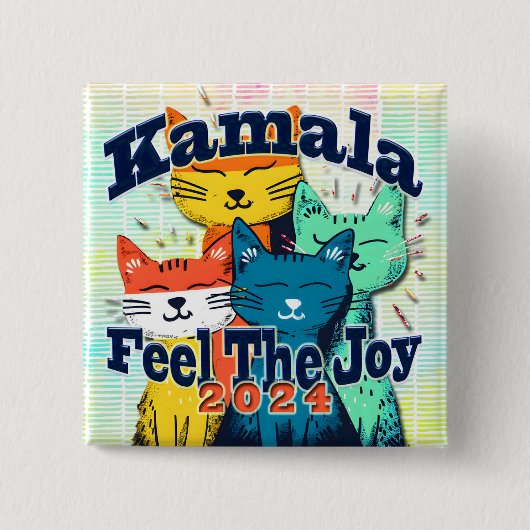 Kamala Brings Joy Political Button (Vorderseite)