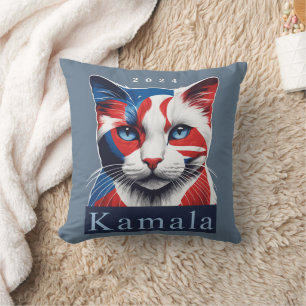 Kamala Cat 2024 US-Wahl Demokrat Kissen