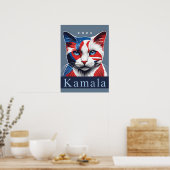 Kamala Cat 2024 US-Wahl Demokrat Poster (Küche)