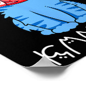 Kamala Cat essen Fisch Funny Harris Trump 2024 für Poster (Ecke)