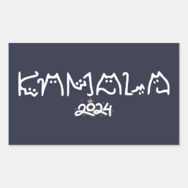 Kamala Cat, kinderlose Katzen Ladys for Kamala Rechteckiger Aufkleber