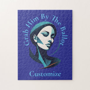 Kamala Cat Lady 2024 Wahlkampf Thunder_Cove Puzzle