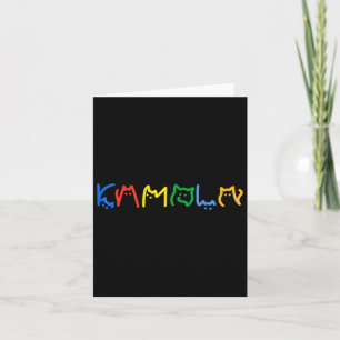 Kamala Cat Lettering Positive Funny Gifts Karte