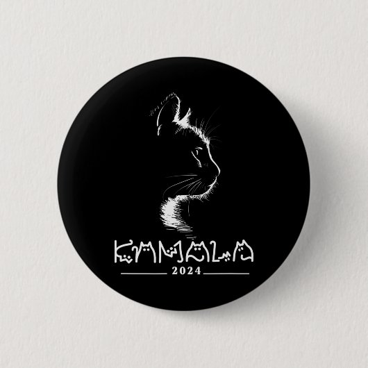 Kamala Cat Voting Kamala-harris 2024 Button (Vorderseite)